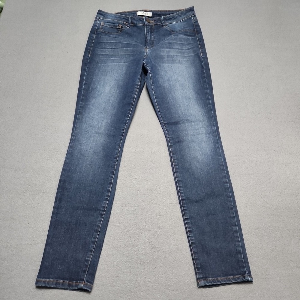 Refuge Womens Jeans 10 Slim Straight Blue‎ Stretch